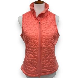 L.L.  Bean Coral Pink Quilted Nylon Vest Women’s Size Small